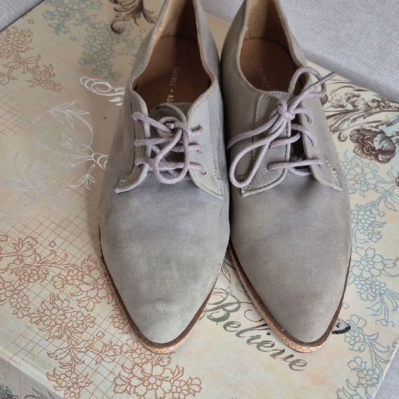 Silence + Noise Light Gray Suede Oxfords - Picture 7 of 9